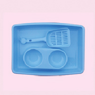 Set of cat litter tray